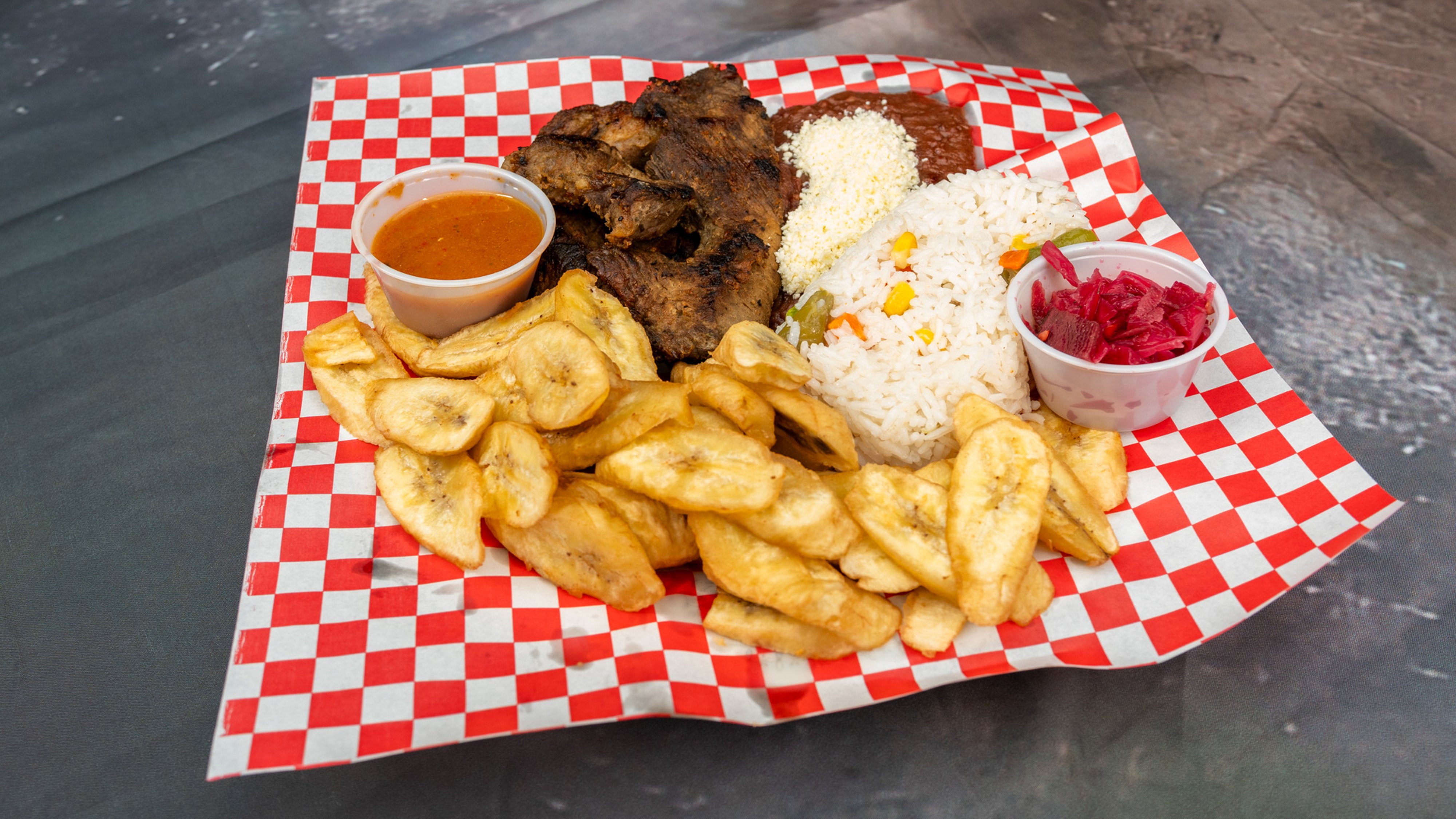 Carne asada platter